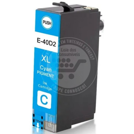 Tinteiro Epson Compatível T40D2 Azul