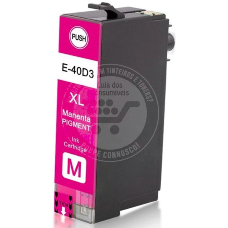 Tinteiro Epson Compatível T40D3 Magenta