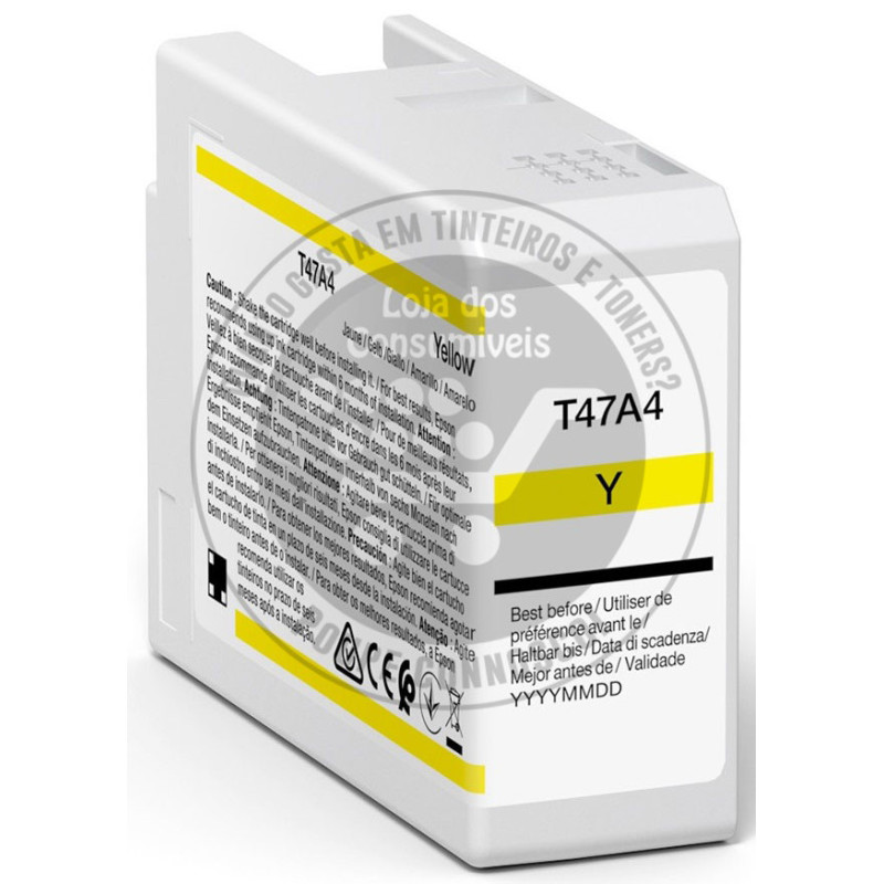 Tinteiro Epson Compatível T47A4 Amarelo