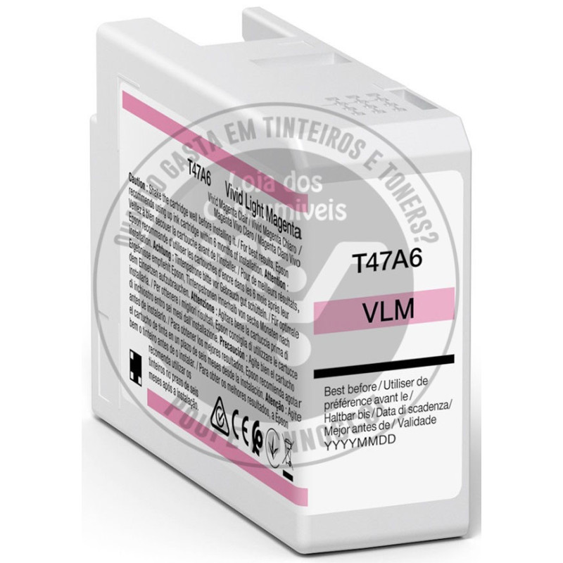 Tinteiro Epson Compatível T47A6 Magenta Claro