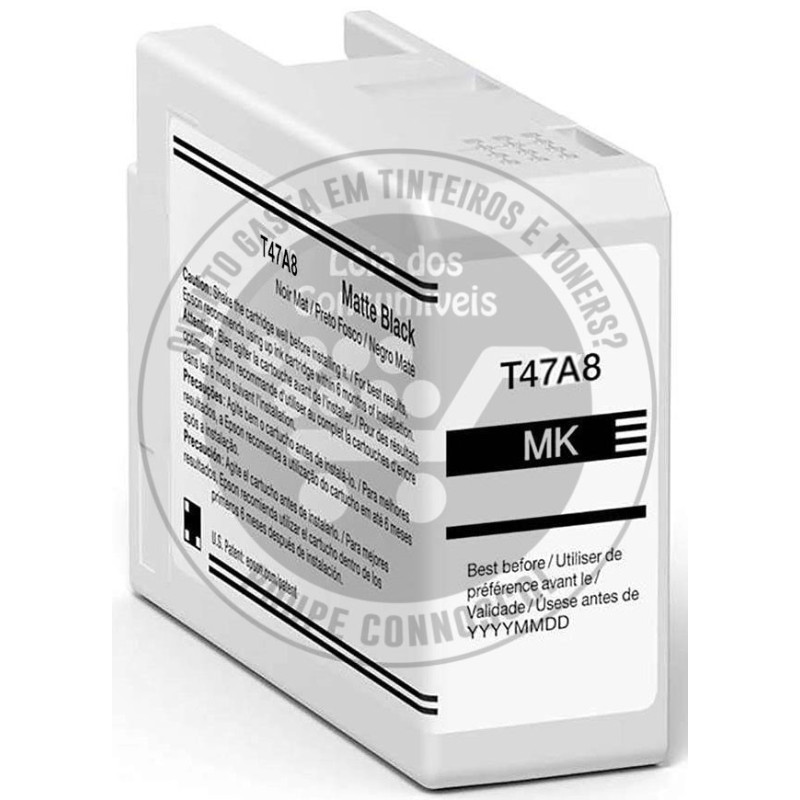 Tinteiro Epson Compatível T47A8 Preto Mate