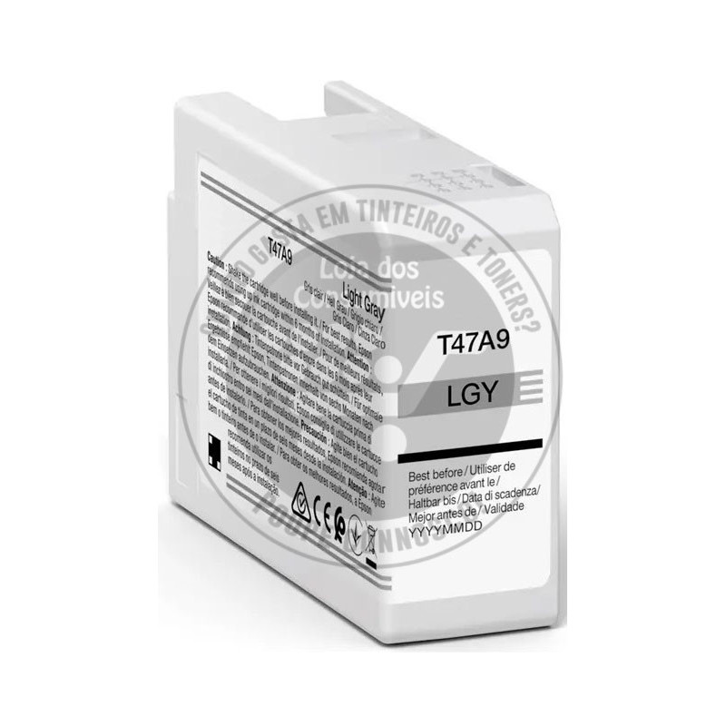 Tinteiro Epson Compatível T47A9 Cinzento Claro