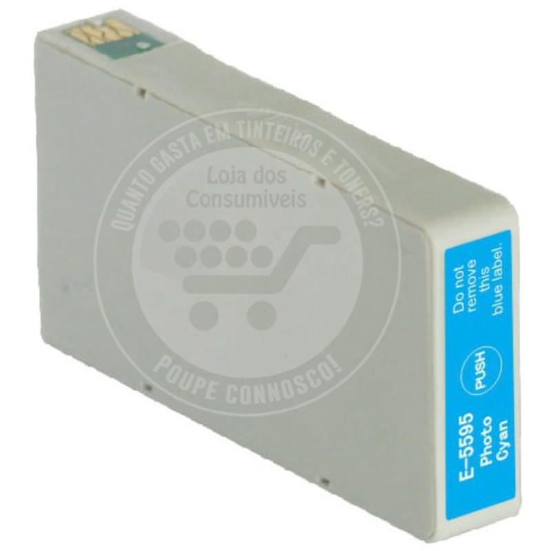 Tinteiro Epson Compatível T5595 Azul Claro