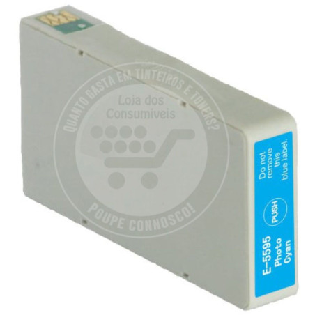 Tinteiro Epson Compatível T5595 Azul Claro