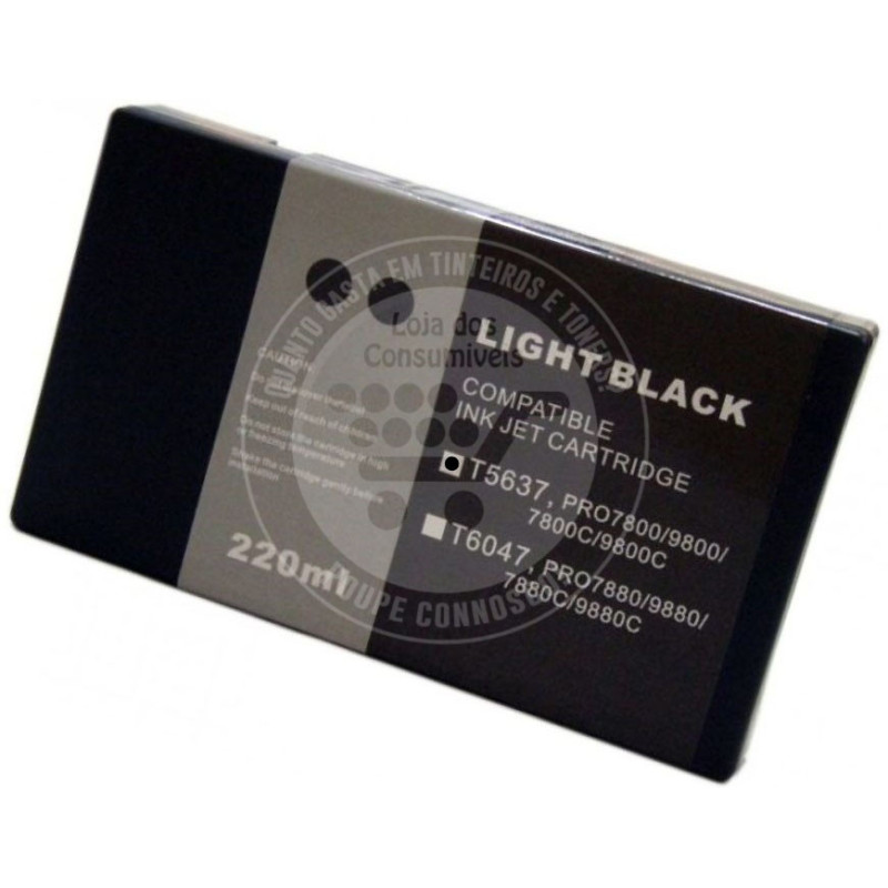 Tinteiro Epson Compatível T5637 Preto Claro