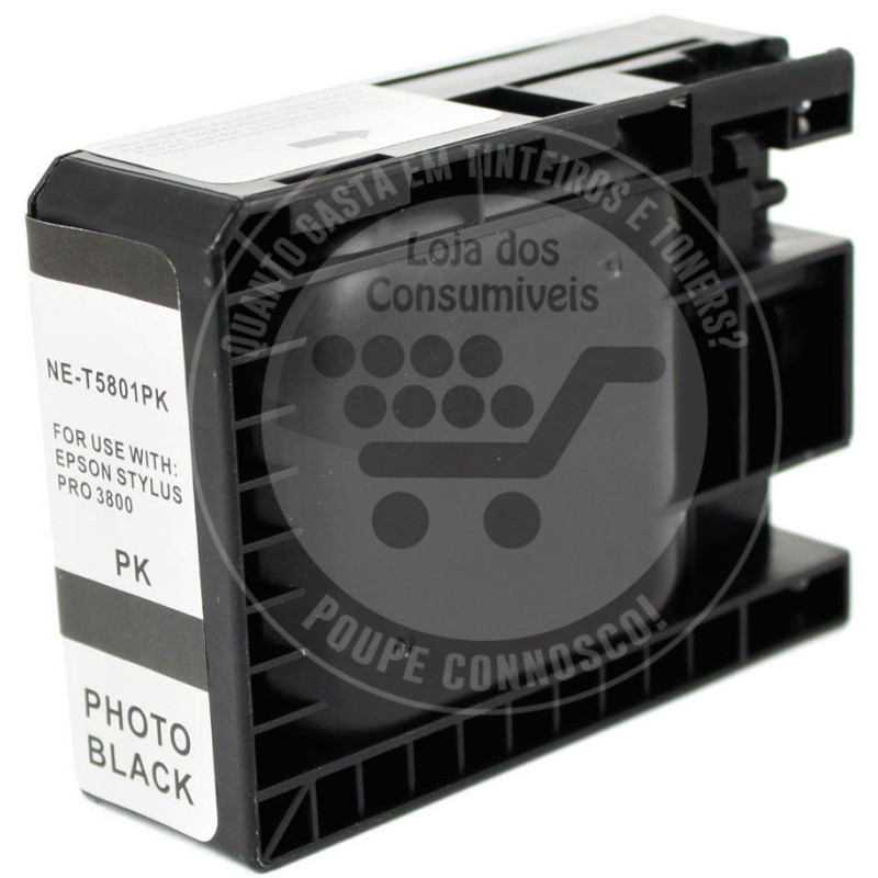 Tinteiro Epson Compatível T5801 Preto Foto