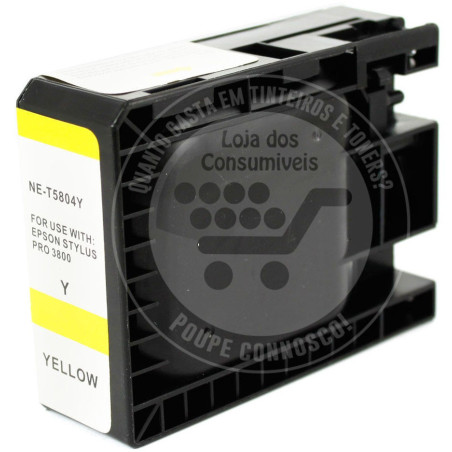 Tinteiro Epson Compatível T5804 Amarelo