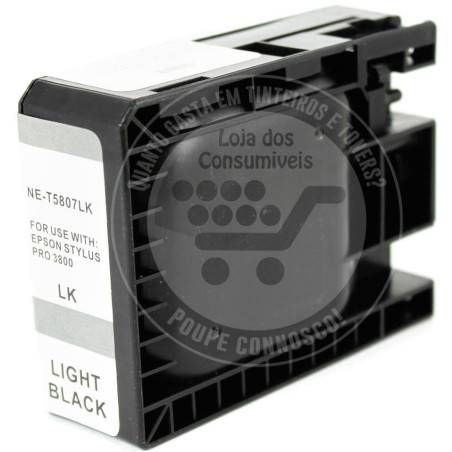 Tinteiro Epson Compatível T5807 Preto Claro