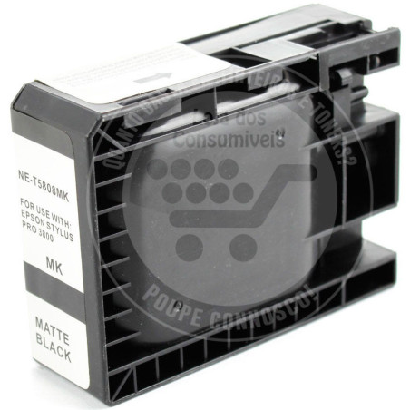 Tinteiro Epson Compatível T5808 Preto Mate