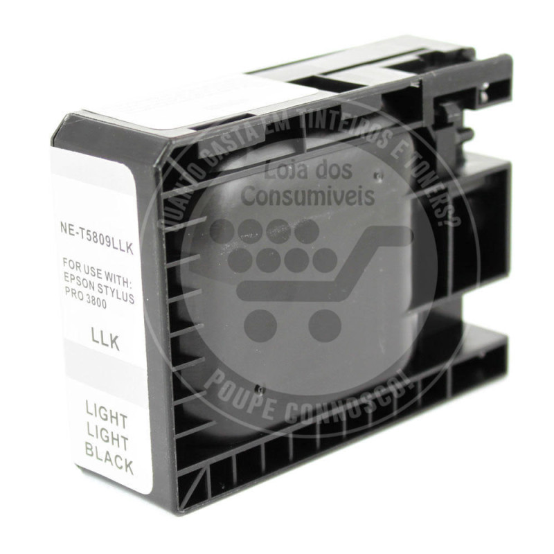 Tinteiro Epson Compatível T5809 Preto Ultra Claro
