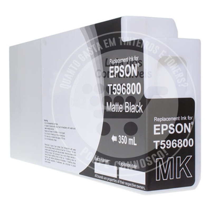 Tinteiro Epson Compatível T5968 Preto Mate