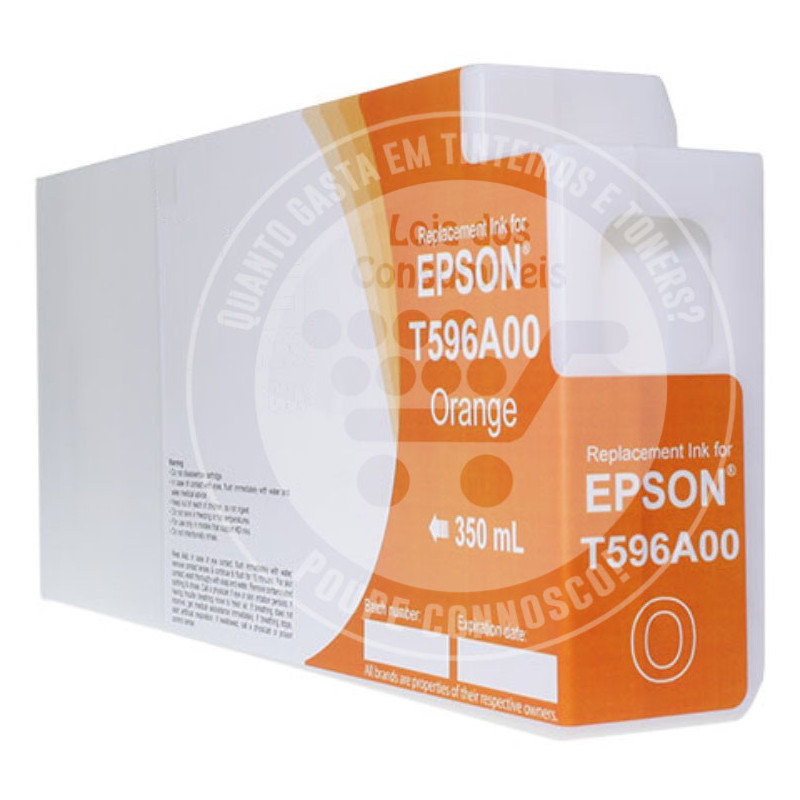Tinteiro Epson Compatível T596A Laranja