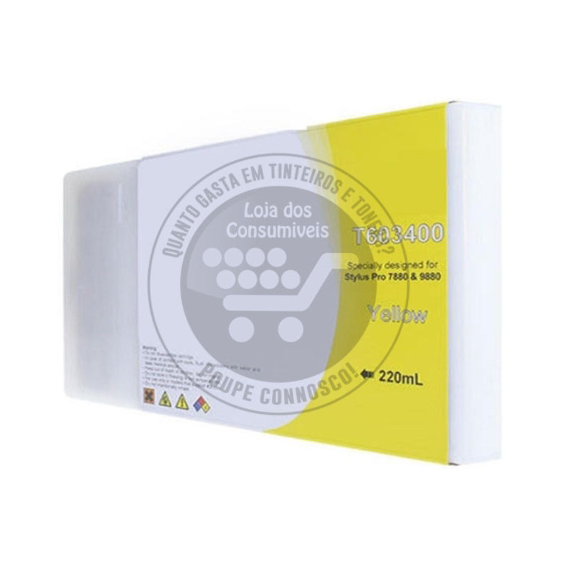 Tinteiro Epson Compatível T6034 Amarelo
