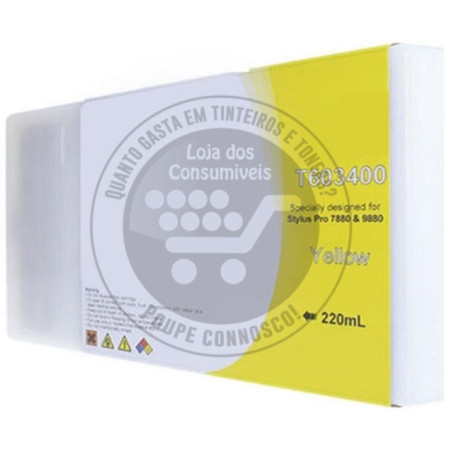Tinteiro Epson Compatível T6034 Amarelo