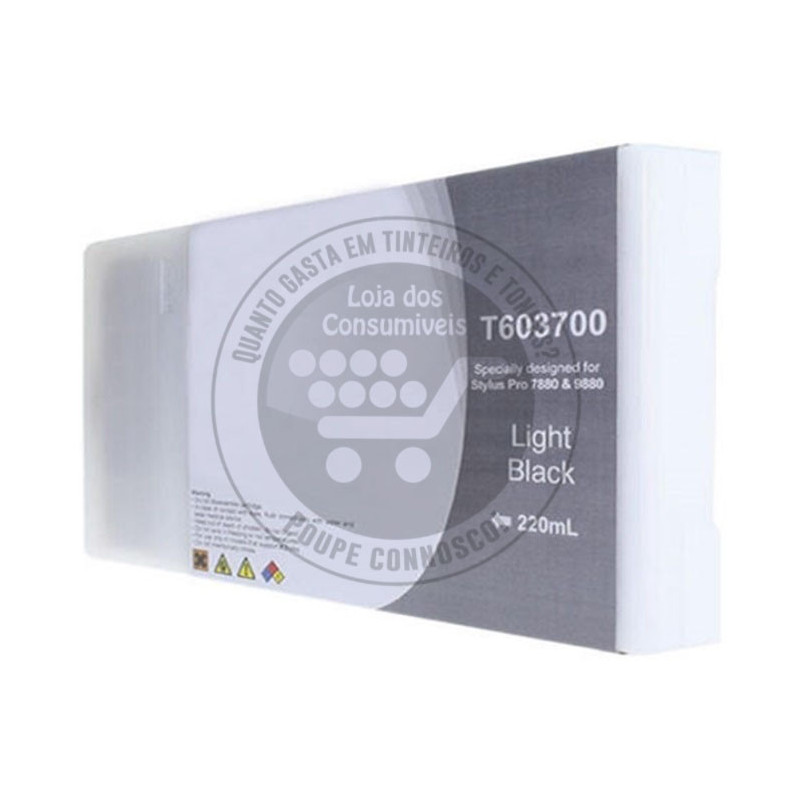 Tinteiro Epson Compatível T6037 Preto Claro