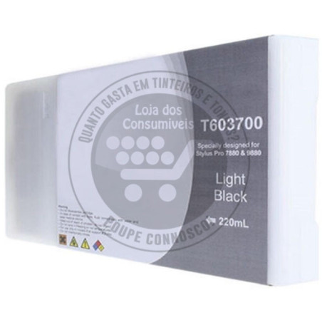 Tinteiro Epson Compatível T6037 Preto Claro