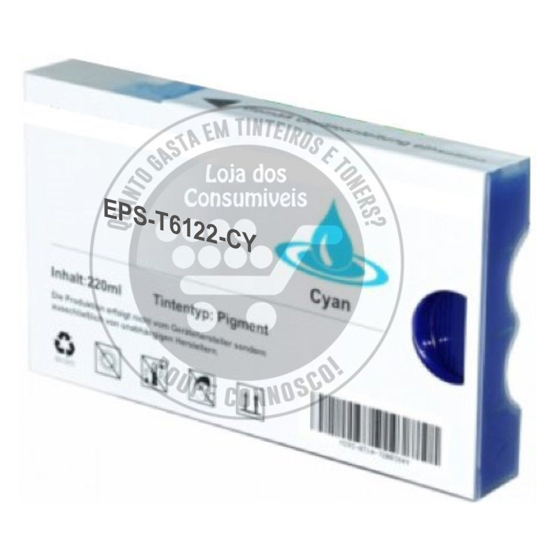Tinteiro Epson Compatível T6122 Azul