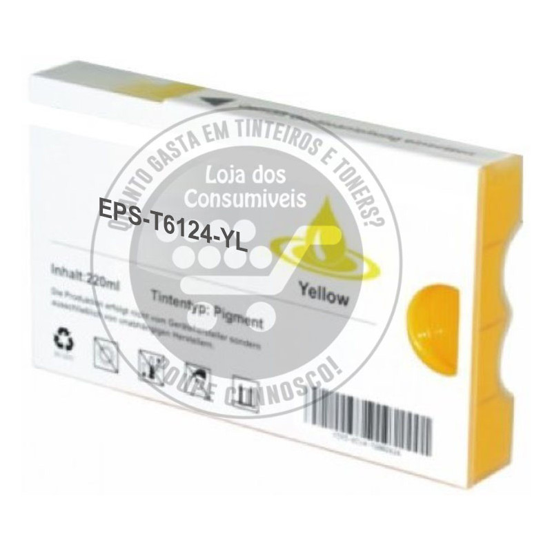 Tinteiro Epson Compatível T6124 Amarelo