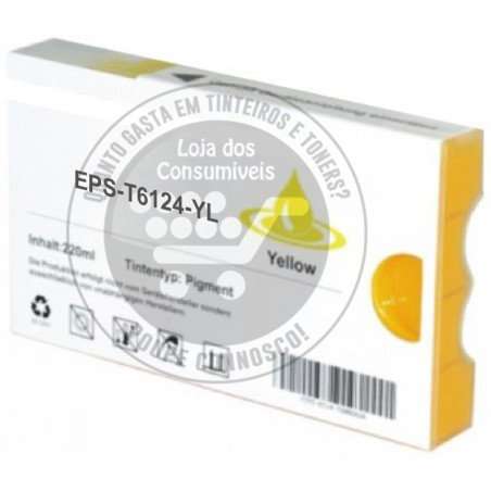 Tinteiro Epson Compatível T6124 Amarelo