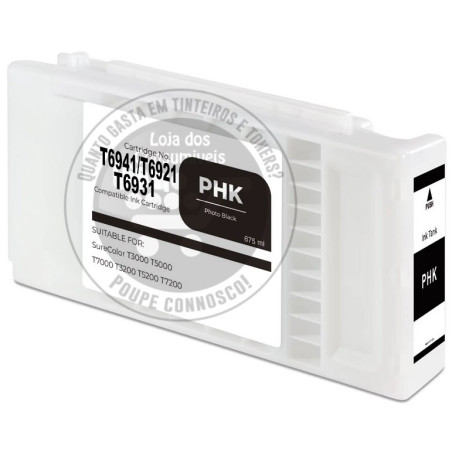 Tinteiro Epson Compatível T6941/T6921/T6931 Preto Foto