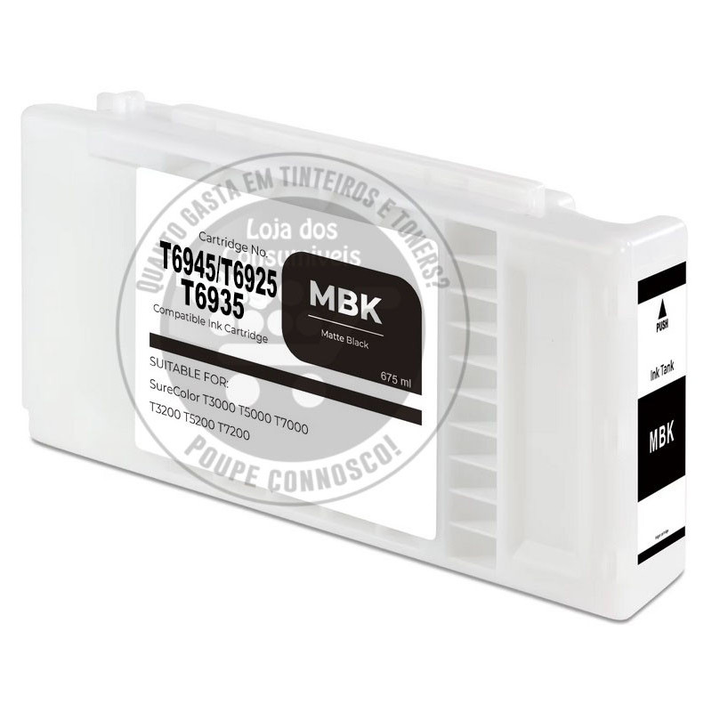 Tinteiro Epson Compatível T6945/T6925/T6935 Preto Mate