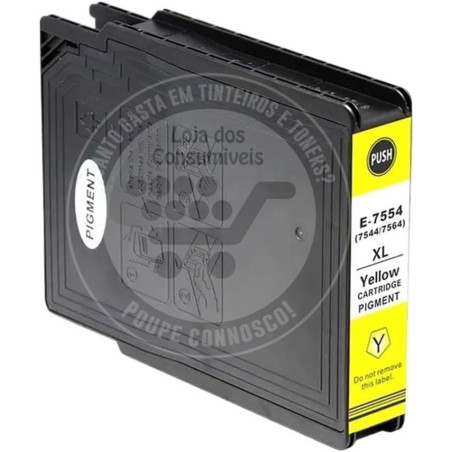 Tinteiro Epson Compatível T7554/T7564 Amarelo