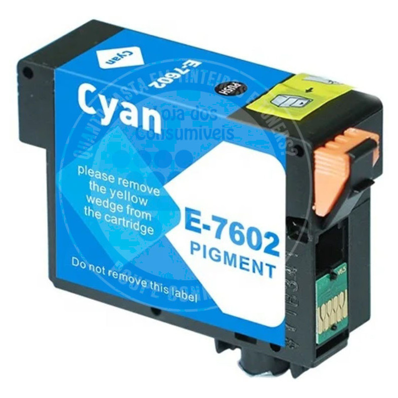 Tinteiro Epson Compatível T7602 Azul