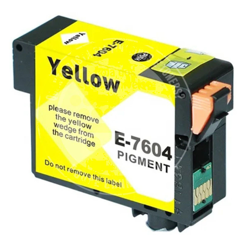 Tinteiro Epson Compatível T7604 Amarelo