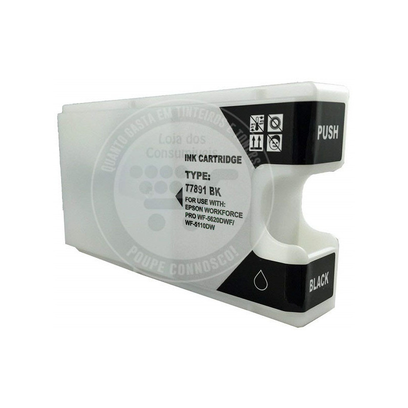 Tinteiro Epson Compatível T7891/T7901/T7911 Preto