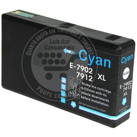 Tinteiro Epson Compatível T7902/T7912 (79XL) Azul