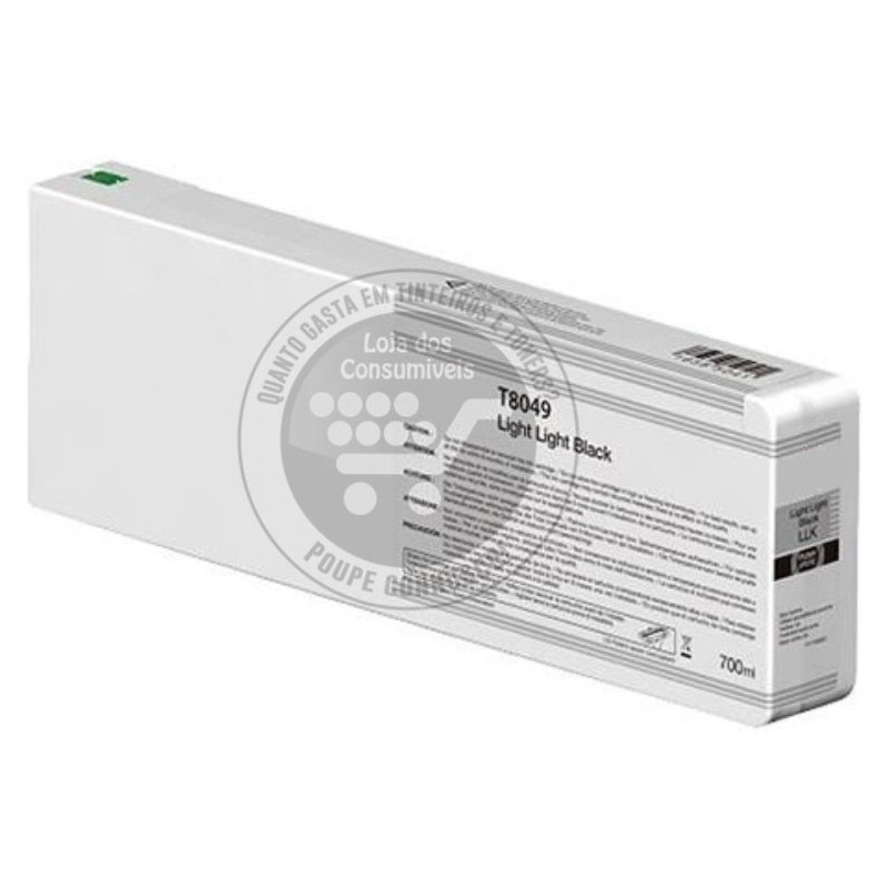 Tinteiro Epson Compatível T8049/T8249 Preto Ultra Claro