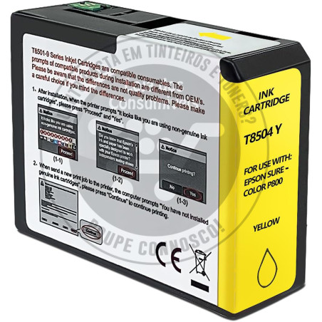 Tinteiro Epson Compatível T8504 Amarelo