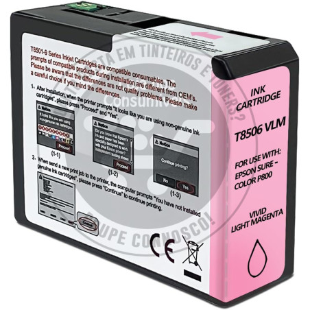 Tinteiro Epson Compatível T8506 Magenta Claro