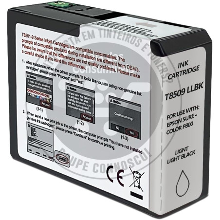 Tinteiro Epson Compatível T8509 Preto Ultra Claro