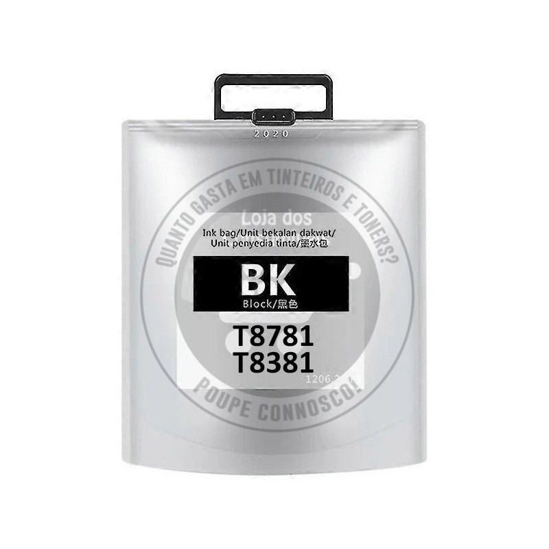 Tinteiro Epson Compatível T8781/T8381 Preto
