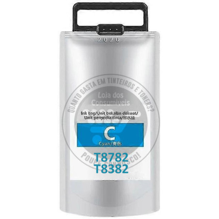 Tinteiro Epson Compatível T8782/T8382 Azul