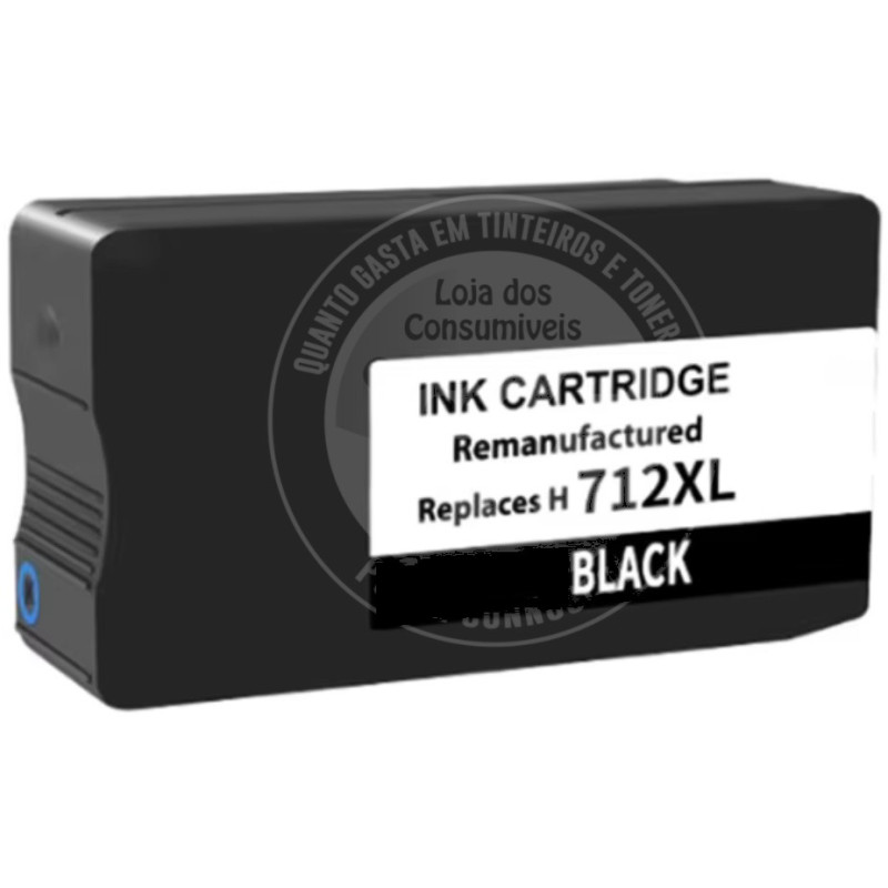 Tinteiro HP Compatível 712XL Preto