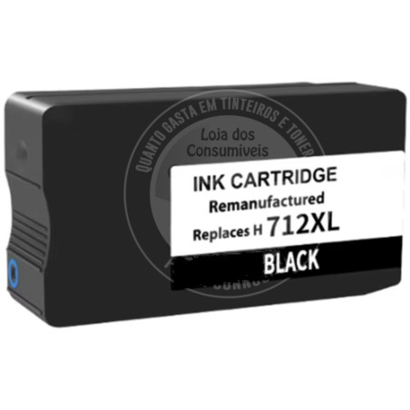 Tinteiro HP Compatível 712XL Preto