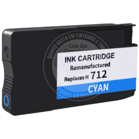 Tinteiro HP Compatível 712 Azul
