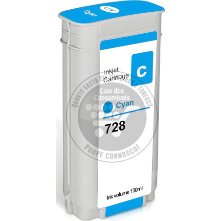 Tinteiro HP Compatível 728 Azul