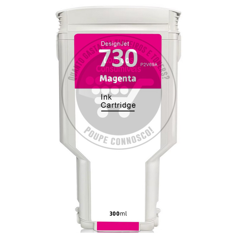 Tinteiro HP Compatível 730 Magenta