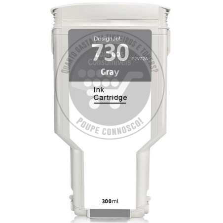 Tinteiro HP Compatível 730 Cinzento