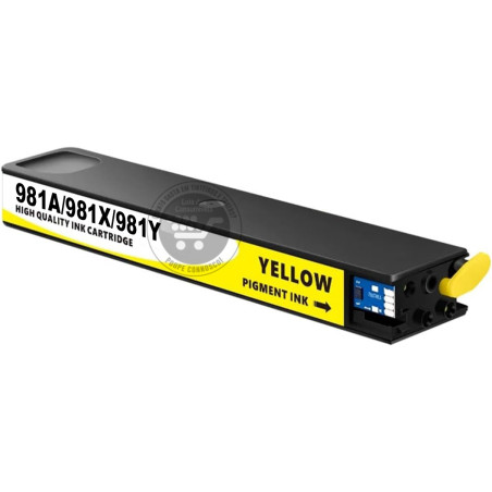 Tinteiro HP Compatível 981A/981X/981Y Amarelo