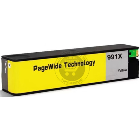Tinteiro HP Compatível  991X/991A Amarelo
