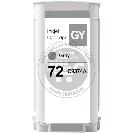 Tinteiro HP Compatível 72 Cinzento