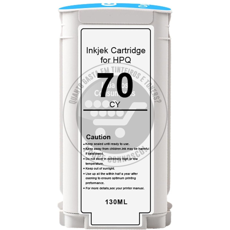Tinteiro HP Compatível 70  Azul