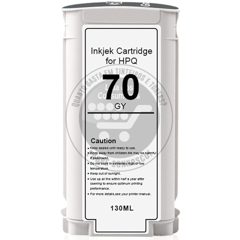 Tinteiro HP Compatível 70  Cinzento