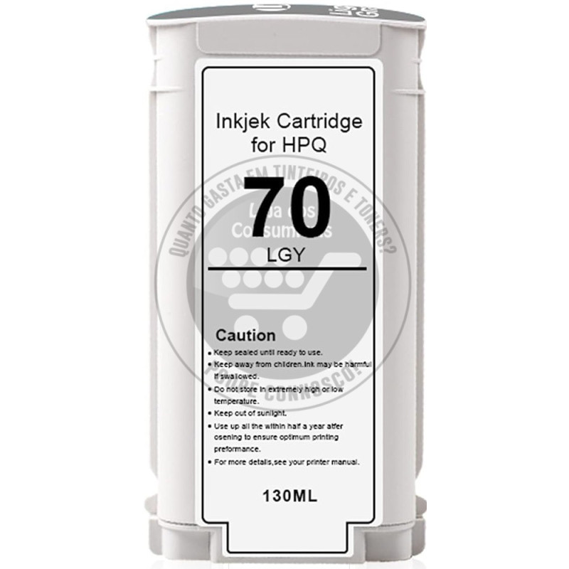 Tinteiro HP Compatível 70  Cinzento Claro