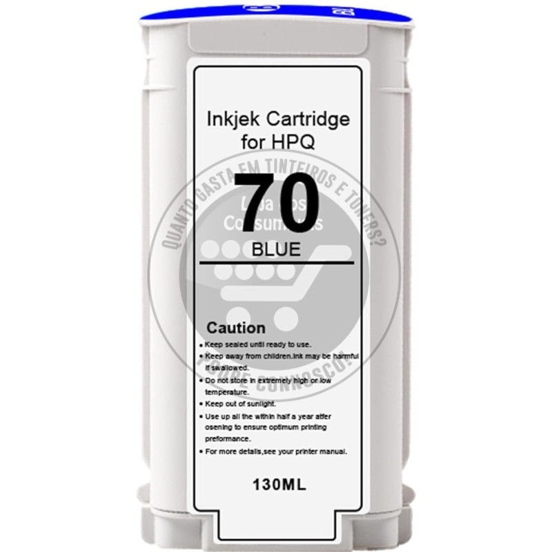 Tinteiro HP Compatível 70 Blue