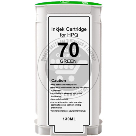 Tinteiro HP Compatível 70 Verde